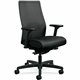 HON Ignition 2.0 Task Chair - Black Polyurethane, Fabric Seat - Black Mesh Back - Black Frame - Mid Back - 5-star Base - 1 Each