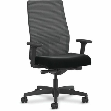 HON Ignition Seating Mid-back Task Chair - Mid Back - Black - Armrest - 1 Each