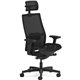 HON Ignition 2.0 Mid-back Task Chair with Headrest - Mid Back - Black - Armrest - 1 Each