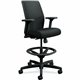 HON Ignition Seating Mesh Back Task Stool - Black Seat - Black Frame - Low Back - 5-star Base - Black - Armrest - 1 Each