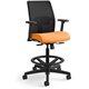 HON Ignition 2.0 Sitting Stool - Apricot Fabric Seat - Black Mesh Back - Black Frame - Low Back - Apricot