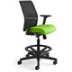 HON Ignition 2.0 Sitting Stool - Pear Fabric Seat - Black Mesh Back - Black Frame - Low Back - Pear