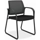 HON Ignition Chair - Black Fabric Seat - Black Mesh Back - Black Steel Frame - Sled Base - Black - Armrest