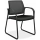 HON Ignition Chair - Black Vinyl Seat - Black Mesh Back - Black Steel Frame - Sled Base - Black - Armrest