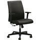 HON Ignition Chair - Black Vinyl Seat - Black Fabric Back - Black Frame - Low Back - Black