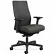 HON Ignition Black Mesh Back Chair - Fabric Seat - Iron Ore Fabric, Polyurethane Seat - Black Mesh Back - Black Frame - Mid Back