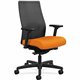 HON Ignition Black Mesh Back Chair - Fabric Seat - Apricot Fabric, Polyurethane Seat - Black Mesh Back - Black Frame - Mid Back 