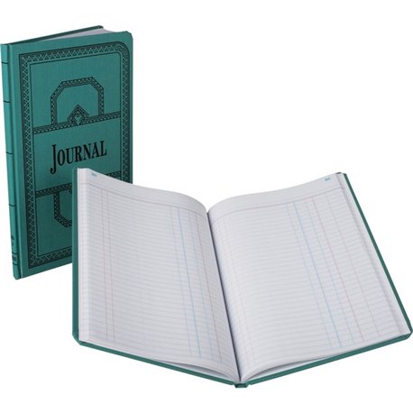 Boorum & Pease Boorum 66 Series Blue Canvas Journal Books - 150 Sheet(s) - Thread Sewn - 7.62" x 12.12" Sheet Size - Blue - Whit