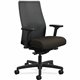 HON Ignition Black Mesh Back Chair - Fabric Seat - Espresso Fabric, Polyurethane Seat - Black Mesh Back - Black Frame - Mid Back