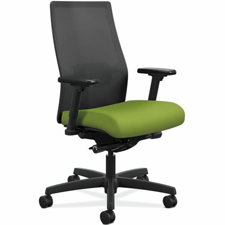 HON Ignition Black Mesh Back Chair - Fabric Seat - Pear Fabric, Polyurethane Seat - Black Mesh Back - Black Frame - Mid Back - 5