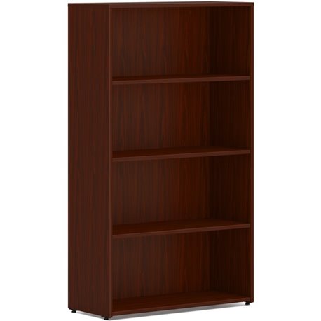 HON Mod HLPLBC3013B4 Book Case - 30" x 13"53" - 4 Shelve(s) - 2 Adjustable Shelf(ves) - Finish: Mahogany - Adjustable Shelf, Dur