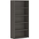 HON Mod HLPLBC3013B5 Book Case - 30" x 13"65" - 5 Shelve(s) - 3 Adjustable Shelf(ves) - Finish: Slate Teak - Adjustable Shelf, D