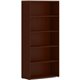 HON Mod HLPLBC3013B5 Book Case - 30" x 13"65" - 5 Shelve(s) - 3 Adjustable Shelf(ves) - Finish: Mahogany - Adjustable Shelf, Dur