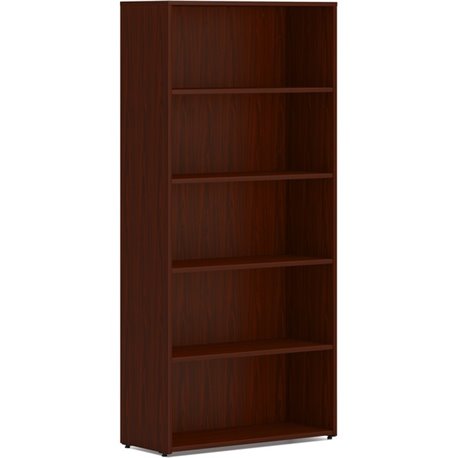 HON Mod HLPLBC3013B5 Book Case - 30" x 13"65" - 5 Shelve(s) - 3 Adjustable Shelf(ves) - Finish: Mahogany - Adjustable Shelf, Dur