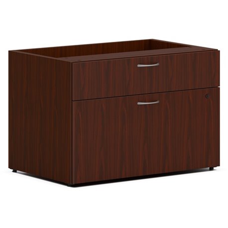 HON Mod Low Personal Credenza | 2 Drawers | 30"W | Traditional Mahogany Finish - 30" x 20"21" - 2 x Storage, File Drawer(s) - Fi