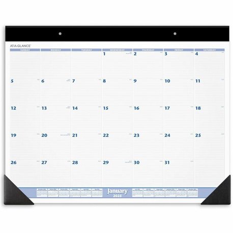 At-A-Glance Desk Pad Calendar - Large Size - Julian Dates - Monthly - 1 Year - January 2025 - December 2025 - 1 Day Single Page 