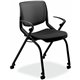 HON Motivate Chair - Black Fabric Seat - Black Back - Textured Black Reinforced Resin Frame - Black - Armrest