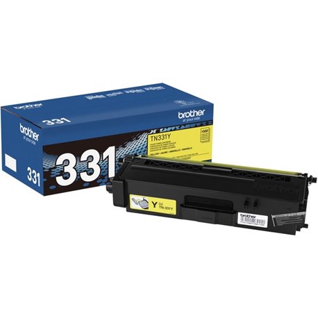 Brother Genuine TN331Y Yellow Toner Cartridge - Laser - 1500 Pages - Yellow - 1 Each