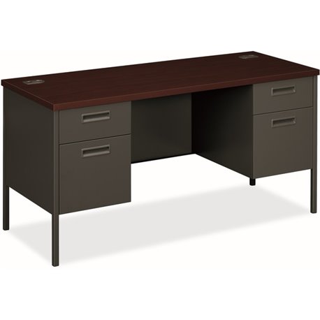 HON Metro Classic HP3231 Pedestal Credenza - 60" x 24"29.5" - 4 x Box, File Drawer(s) - Double Pedestal - Square Edge - Finish: 