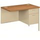 HON Metro Classic Return - 42" x 24"29.5" - 5 x File, Box Drawer(s) - Single Pedestal on Right Side - Square Edge - Material: St