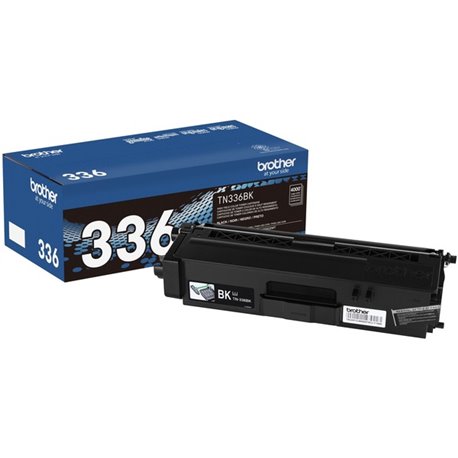 Brother Genuine TN336BK High Yield Black Toner Cartridge - Laser - High Yield - 4000 Pages - Black - 1 Each