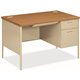 HON Metro Classic HP3251R Pedestal Desk - 48" x 30"29.5" - 2 x Box, File Drawer(s)Right Side - Square Edge - Finish: Harvest, Pu