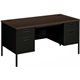 HON Metro Classic HP3262 Pedestal Desk - 60" x 30"29.5" - 4 x Box, File Drawer(s) - Double Pedestal - Square Edge - Finish: Moch