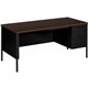 HON Metro Classic HP3265R Pedestal Desk - 66" x 30"29.5" - 2 x Box, File Drawer(s)Right Side - Square Edge - Finish: Mocha, Blac