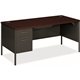 HON Metro Pedestal Desk - 66" x 30"29.5" , 1" Top - 2 x Box, File, Storage Drawer(s) - Double Pedestal on Left Side - Material: 