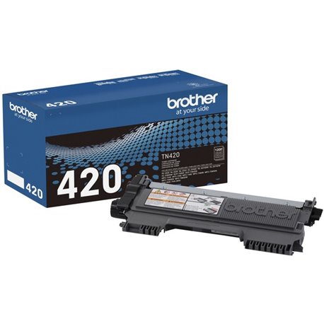 Brother Genuine TN420 Mono Laser Toner Cartridge - Laser - Monochrome Toner - Black - 1 Each