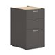 HON Mod HLPLPSBBF Pedestal - 15" x 20"28" - 3 x Box, File Drawer(s) - Finish: Slate Teak