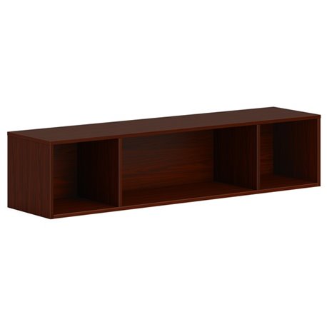 HON Mod Wall Mounted Storage | Open | 60"W | Traditional Mahogany Finish - 60" x 14"39.8" - Finish: Traditional Mahogany