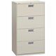 HON Brigade 600 H674 Lateral File - 30" x 18"53.3" - 4 Drawer(s) - Finish: Light Gray