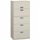 HON Brigade 600 H675 Lateral File - 30" x 18"67" - 5 Drawer(s) - Finish: Light Gray