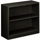 HON Brigade Steel Bookcase | 2 Shelves | 34-1/2"W | Black Finish - 2 Shelf(ves) - 29" Height x 34.5" Width x 12.6" Depth - Adjus