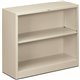 HON Brigade Steel Bookcase | 2 Shelves | 34-1/2"W | Light Gray Finish - 2 Shelf(ves) - 29" Height x 34.5" Width x 12.6" Depth - 