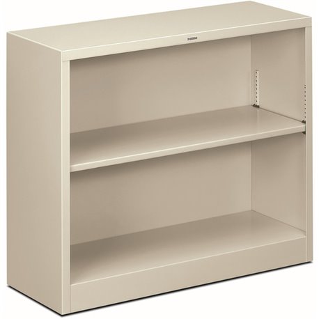 HON Brigade Steel Bookcase | 2 Shelves | 34-1/2"W | Light Gray Finish - 2 Shelf(ves) - 29" Height x 34.5" Width x 12.6" Depth - 