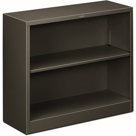 HON Brigade Steel Bookcase | 2 Shelves | 34-1/2"W | Charcoal Finish - 2 Shelf(ves) - 29" Height x 34.5" Width x 12.6" Depth - Ad