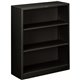 HON Brigade Steel Bookcase | 3 Shelves | 34-1/2"W | Black Finish - 3 Shelf(ves) - 41" Height x 34.5" Width x 12.6" Depth - Adjus