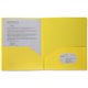 Business Source Letter Portfolio - 8 1/2" x 11" - 30 Sheet Capacity - 2 Pocket(s) - Yellow - 1 Each