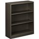 HON Brigade Steel Bookcase | 3 Shelves | 34-1/2"W | Charcoal Finish - 3 Shelf(ves) - 41" Height x 34.5" Width x 12.6" Depth - Ad