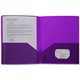 Business Source Letter Portfolio - 8 1/2" x 11" - 30 Sheet Capacity - 2 Pocket(s) - Purple - 1 Each