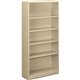 HON Brigade Steel Bookcase | 5 Shelves | 34-1/2"W | Putty Finish - 5 Shelf(ves) - 71" Height x 34.5" Width x 12.6" Depth - Adjus