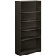 HON Brigade Steel Bookcase | 5 Shelves | 34-1/2"W | Charcoal Finish - 5 Shelf(ves) - 71" Height x 34.5" Width x 12.6" Depth - Ad