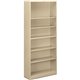 HON Brigade Steel Bookcase | 6 Shelves | 34-1/2"W | Putty Finish - 6 Shelf(ves) - 81.1" Height x 34.5" Width x 12.6" Depth - Adj