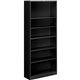 HON Brigade Steel Bookcase | 6 Shelves | 34-1/2"W | Black Finish - 6 Shelf(ves) - 81.1" Height x 34.5" Width x 12.6" Depth - Adj