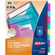 Avery Big Tab Reversible Fashion Dividers - 120 x Divider(s) - 120 Write-on Tab(s) - 5 - 5 Tab(s)/Set - 8.5" Divider Width x 11"