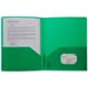 Business Source Letter Portfolio - 8 1/2" x 11" - 30 Sheet Capacity - 2 Pocket(s) - Green - 1 Each