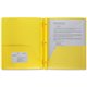 Business Source Letter Portfolio - 8 1/2" x 11" - 50 Sheet Capacity - 3 x Prong Fastener(s) - 2 Pocket(s) - Yellow - 1 Each