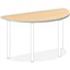 HON Build Series Half-round Tabletop - Half Round Top - 25" to 34" Adjustment x 60" Width x 30" Depth - Natural Maple